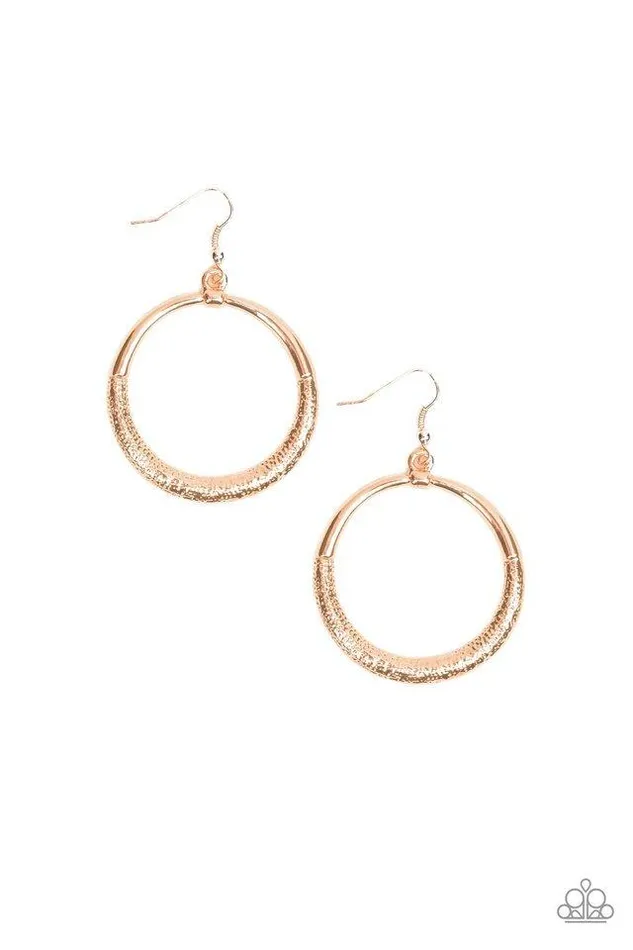 Paparazzi Jewelry Earrings Paparazzi Earring Modern Shimmer Rose Gold
