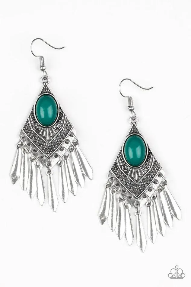 Paparazzi Jewelry Earrings Paparazzi Earring Mostly MonteZUMBA Green