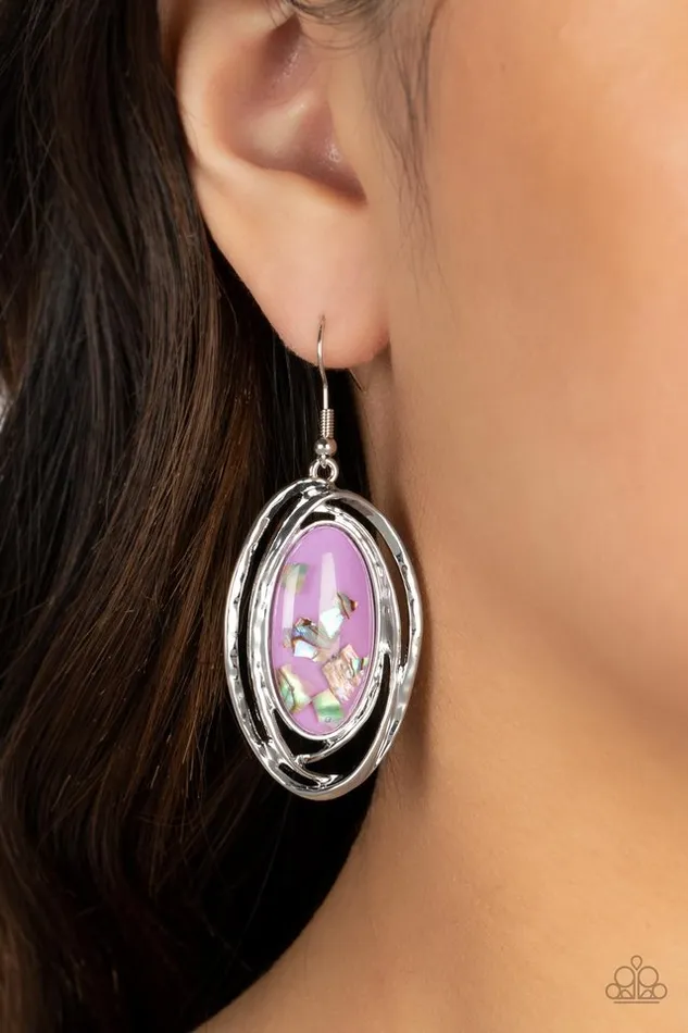 Paparazzi Jewelry Earrings Paparazzi Earring Ocean Floor Oracle Purple