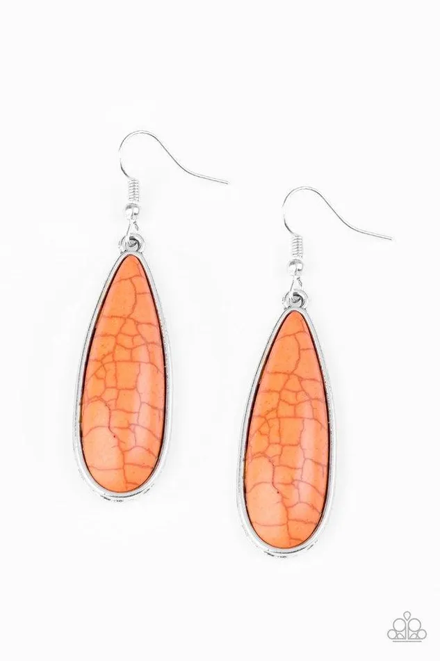 Paparazzi Jewelry Earrings Paparazzi Earring Santa Fe Skies Orange