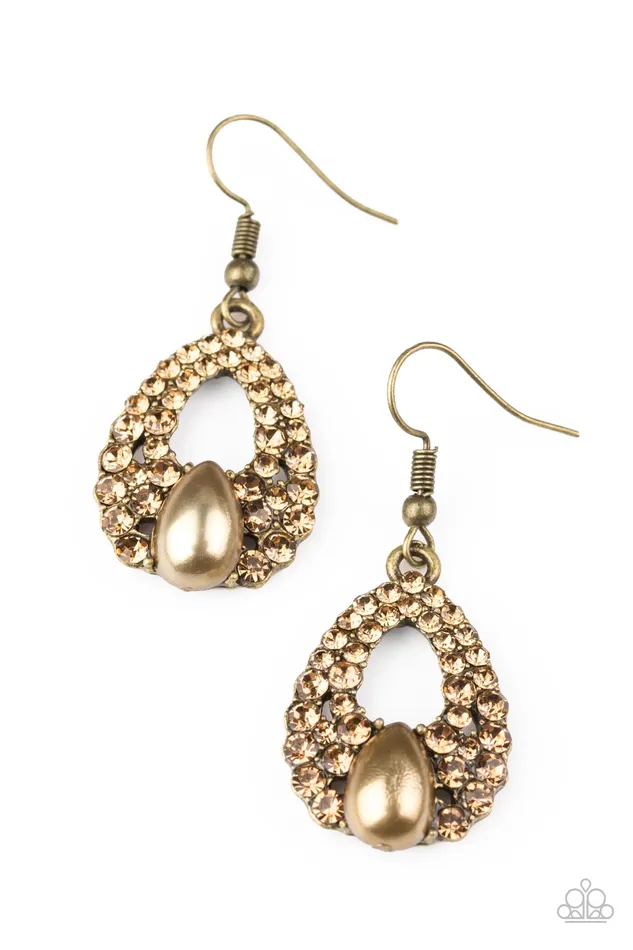 Paparazzi Jewelry Earrings Paparazzi Earring Share The Wealth Brass