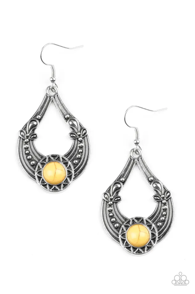 Paparazzi Jewelry Earrings Paparazzi Earring Sol Sonata Yellow