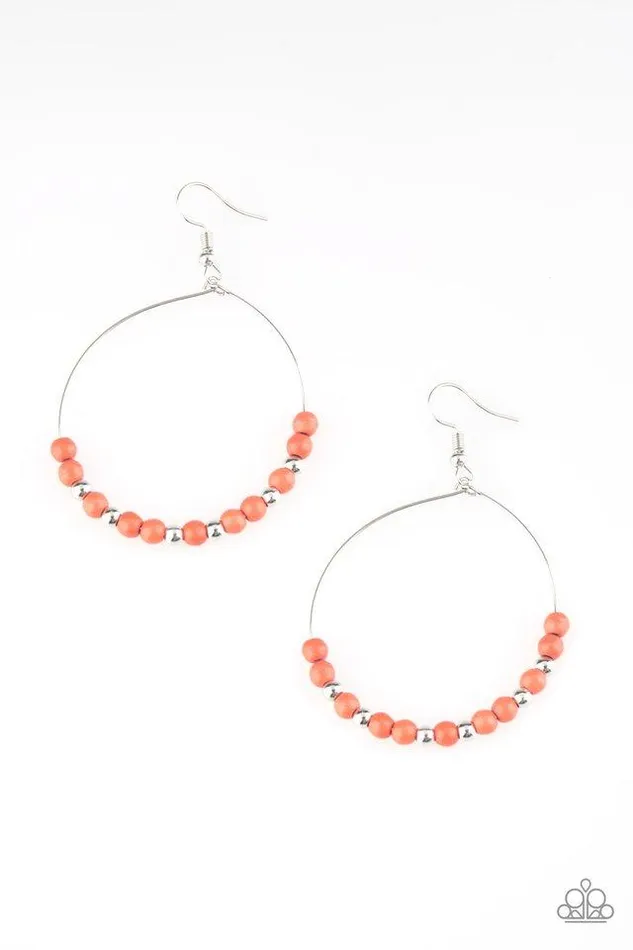 Paparazzi Jewelry Earrings Paparazzi Earring Stone Spa Orange