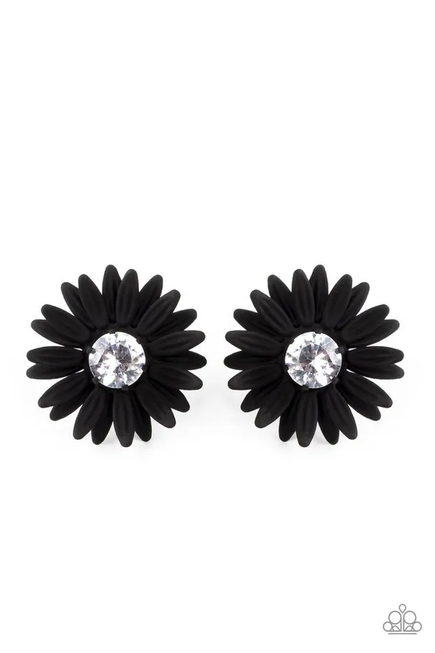 Paparazzi Jewelry Earrings Paparazzi Earring Sunshiny DAISy Black Paparazzi Jewelry Earrings Paparazzi Earring Sunshiny DAISy Black