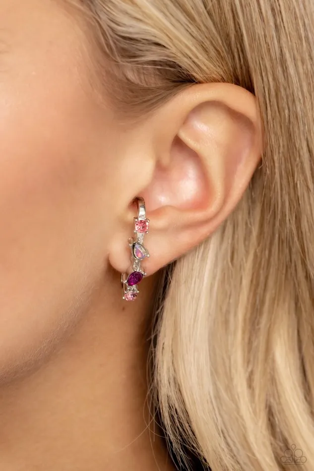 Paparazzi Jewelry Earrings Paparazzi Earring Trendy Twists Pink