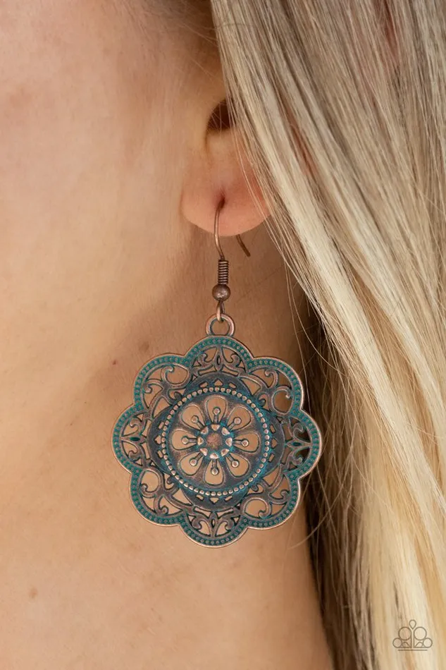 Paparazzi Jewelry Earrings Paparazzi Earring Western Mandalas Copper