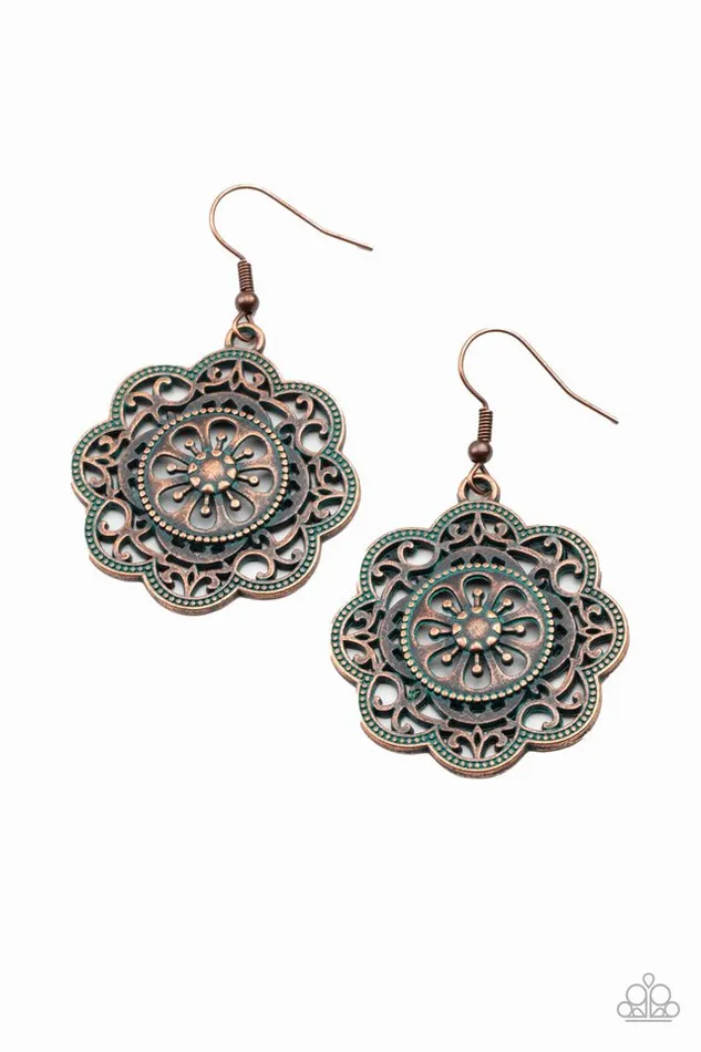 Paparazzi Jewelry Earrings Paparazzi Earring Western Mandalas Copper Paparazzi Jewelry Earrings Paparazzi Earring Western Mandalas Copper