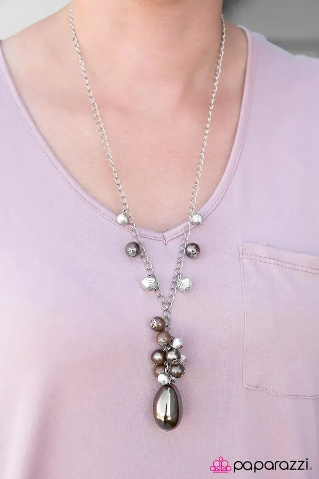 Paparazzi Jewelry Necklaces Paparazzi Necklace Along For The Ride Brown