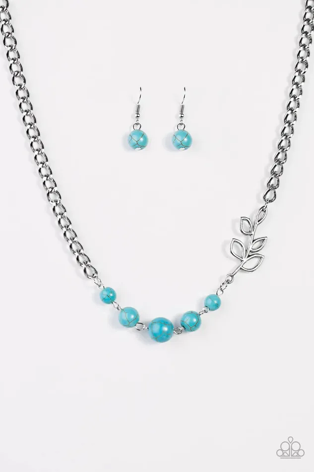 Paparazzi Jewelry Necklaces Paparazzi Necklace Autumn Allure Blue