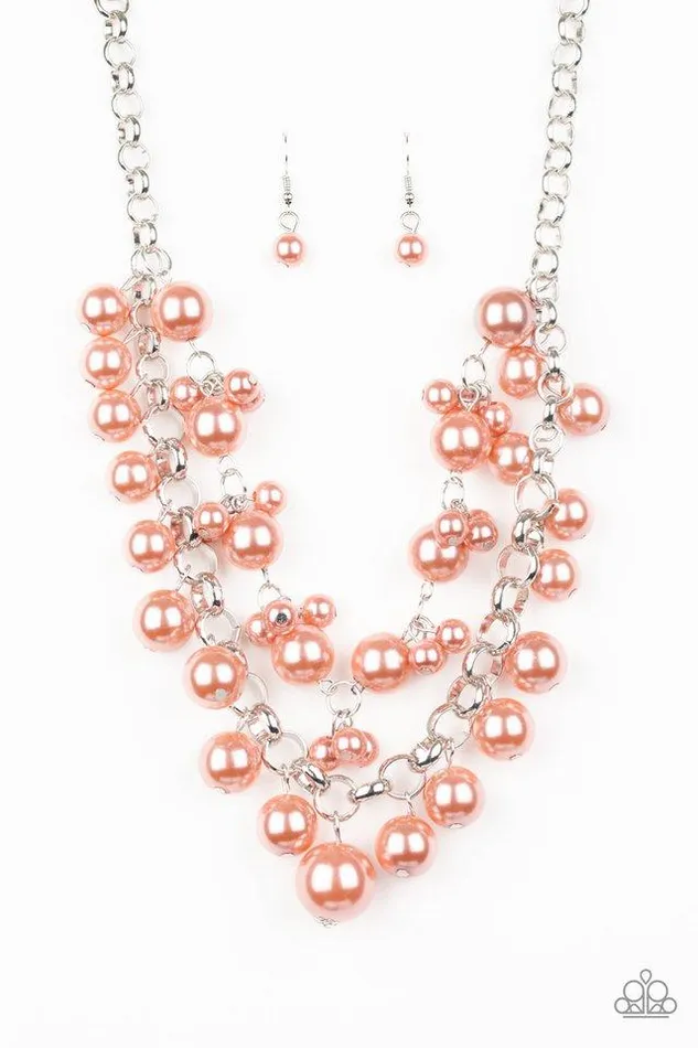 Paparazzi Jewelry Necklaces Paparazzi Necklace BALLROOM Service Orange