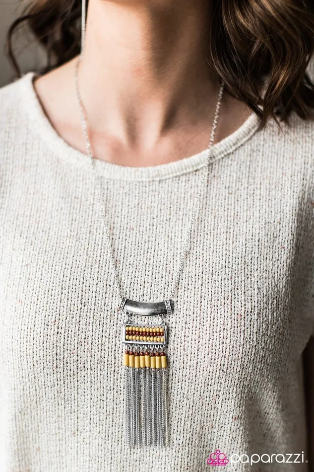 Paparazzi Jewelry Necklaces Paparazzi Necklace Canyon Winds Yellow