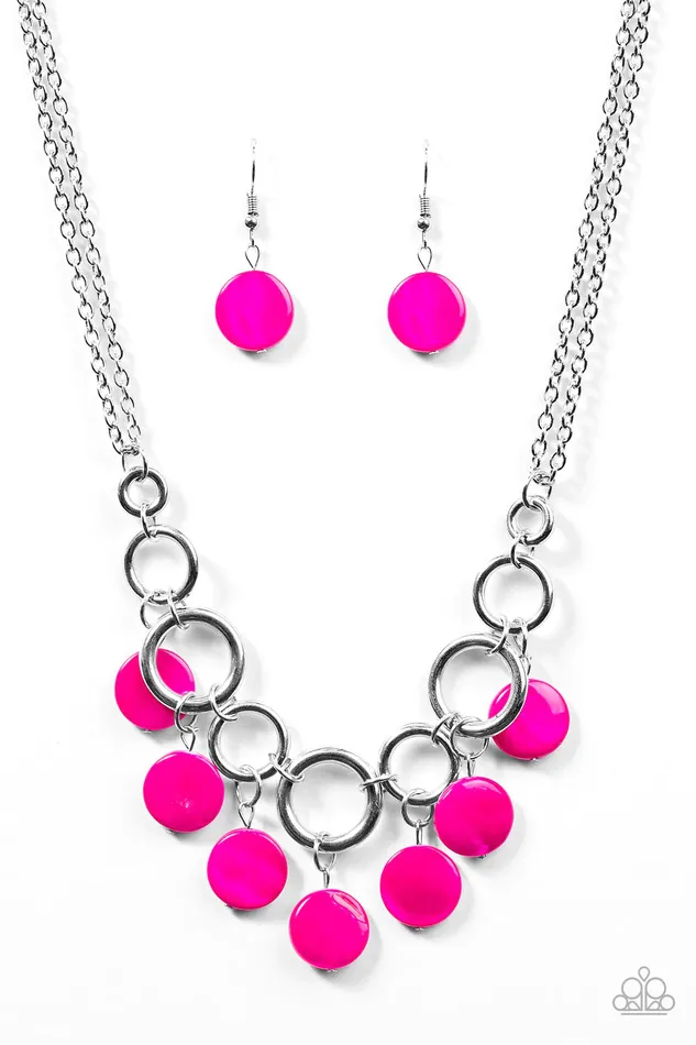 Paparazzi Jewelry Necklaces Paparazzi Necklace Coastal Adventure Pink