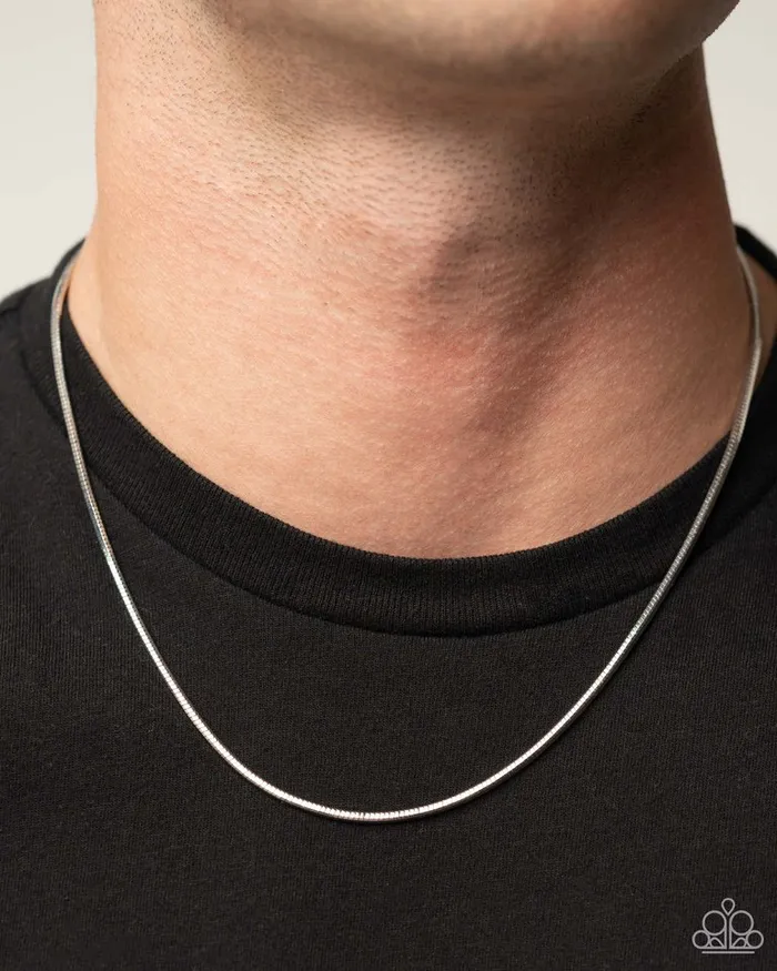 Paparazzi Jewelry Necklaces Paparazzi Necklace Coiled Captain Silver