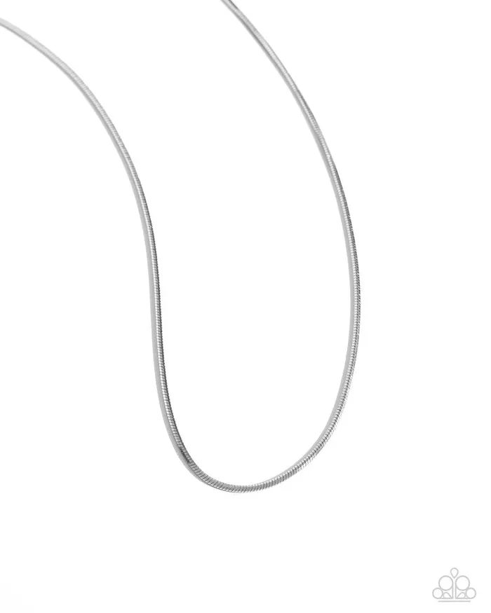 Paparazzi Jewelry Necklaces Paparazzi Necklace Coiled Captain Silver Paparazzi Jewelry Necklaces Paparazzi Necklace Coiled Captain Silver