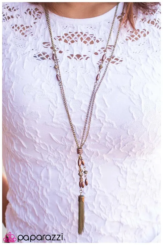 Paparazzi Jewelry Necklaces Paparazzi Necklace Deliberately Delicate Brown