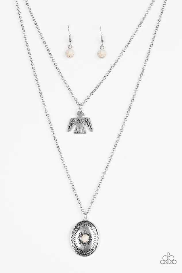 Paparazzi Jewelry Necklaces Paparazzi Necklace Desert Eagle White