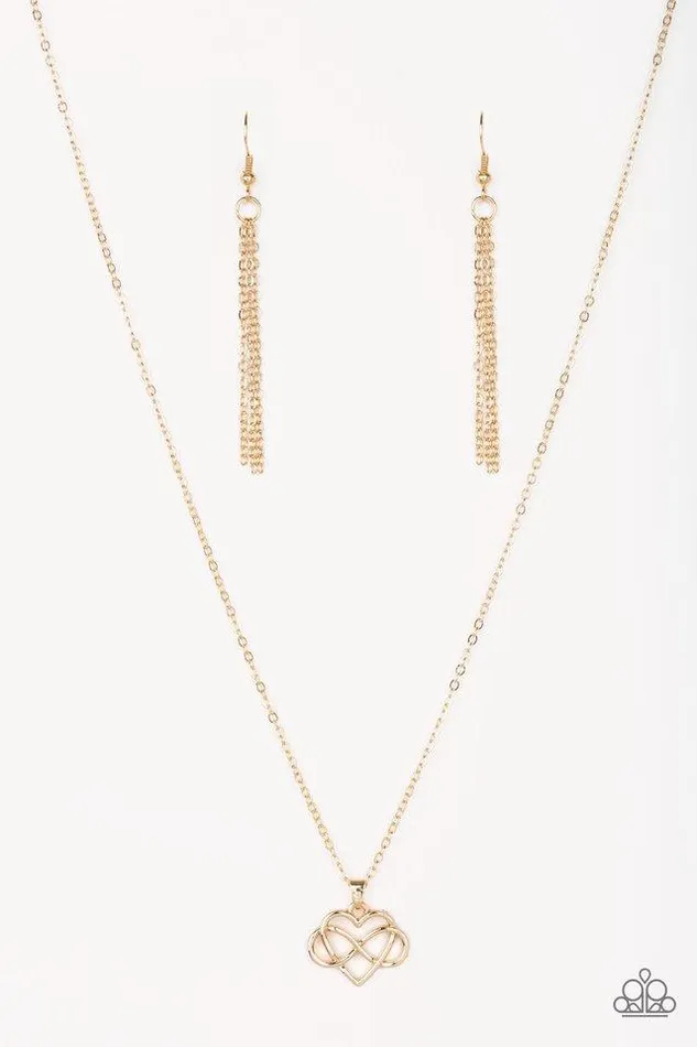Paparazzi Jewelry Necklaces Paparazzi Necklace Eternal Love Gold
