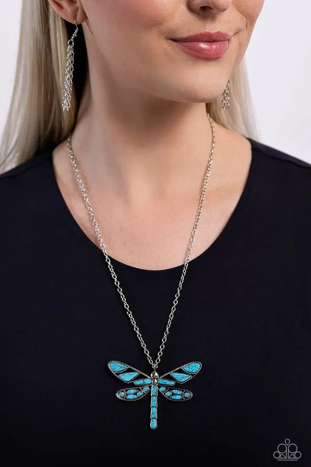 Paparazzi Jewelry Necklaces Paparazzi Necklace FLYING Low Blue
