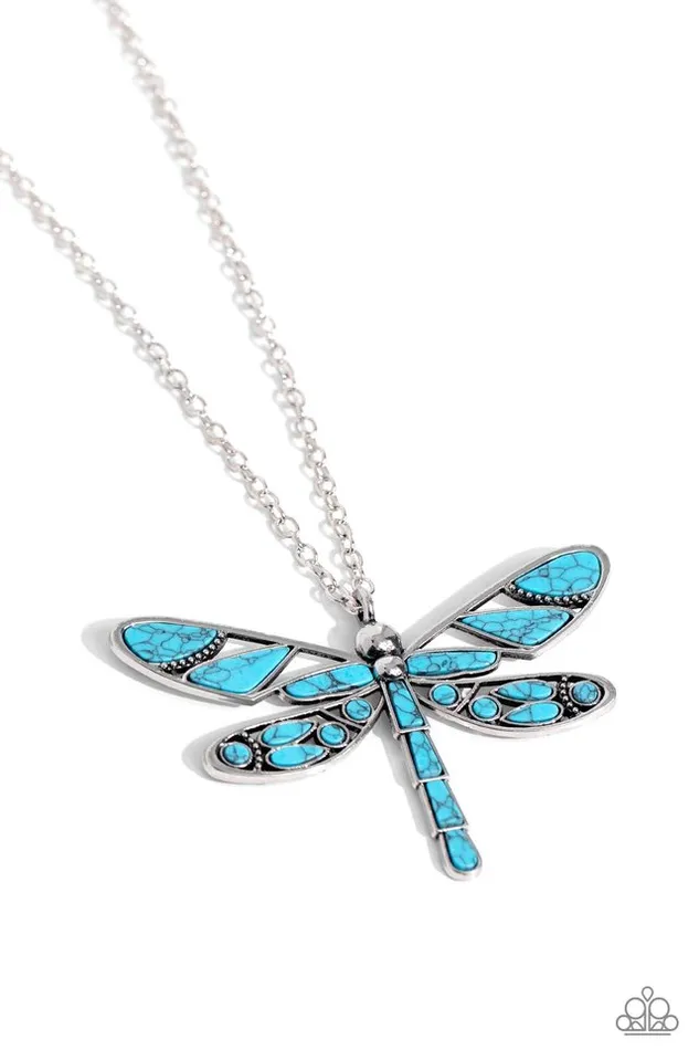 Paparazzi Jewelry Necklaces Paparazzi Necklace FLYING Low Blue Paparazzi Jewelry Necklaces Paparazzi Necklace FLYING Low Blue