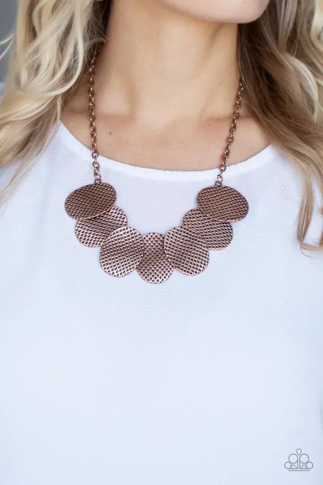 Paparazzi Jewelry Necklaces Paparazzi Necklace Industrial Wave Copper