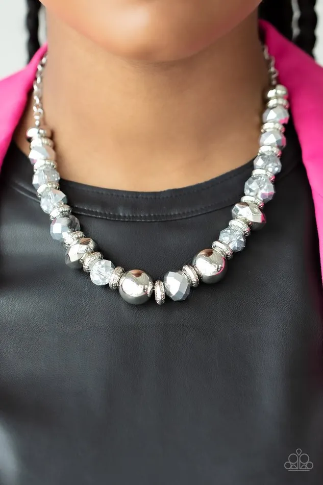 Paparazzi Jewelry Necklaces Paparazzi Necklace Interstellar Influencer Silver