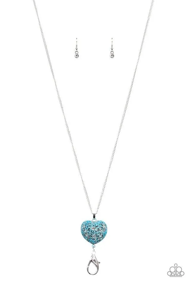 Paparazzi Jewelry Necklaces Paparazzi Necklace Love Is All Around Blue