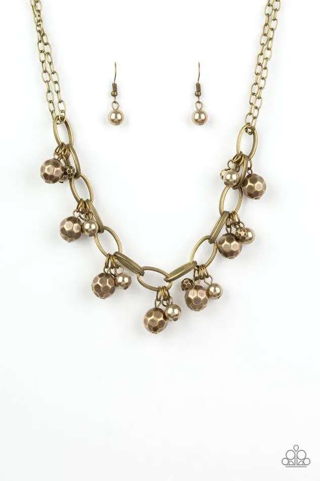 Paparazzi Jewelry Necklaces Paparazzi Necklace Malibu Movement Brass