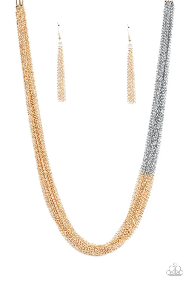 Paparazzi Jewelry Necklaces Paparazzi Necklace Metallic Merger Gold Paparazzi Jewelry Necklaces Paparazzi Necklace Metallic Merger Gold