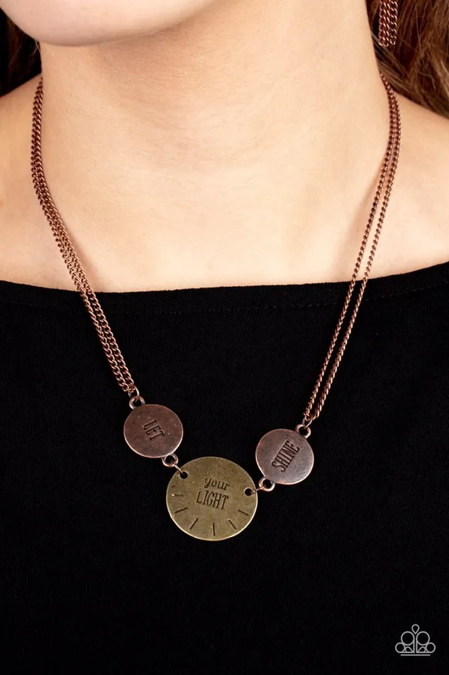 Paparazzi Jewelry Necklaces Paparazzi Necklace Shine Your Light Copper