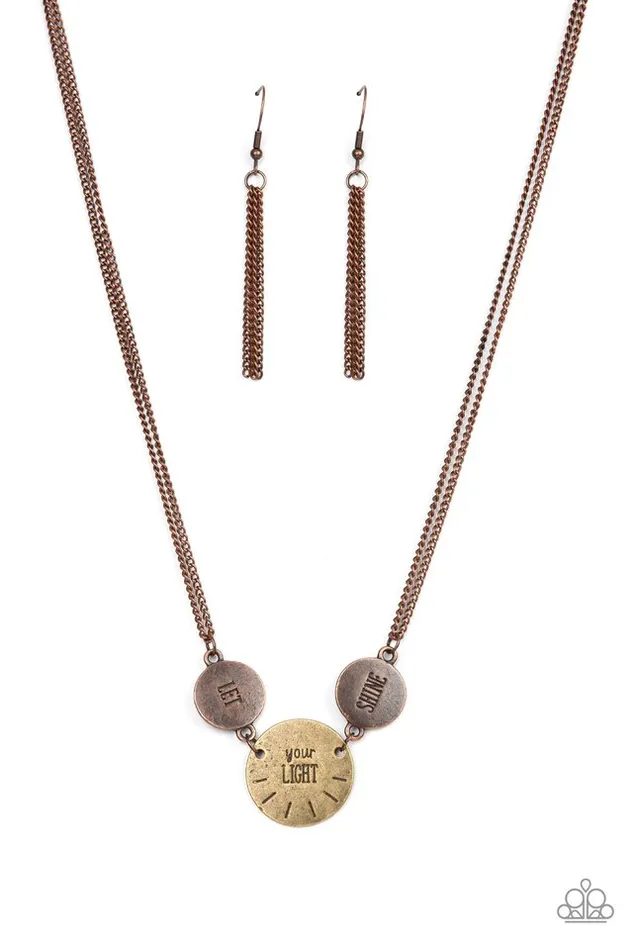 Paparazzi Jewelry Necklaces Paparazzi Necklace Shine Your Light Copper Paparazzi Jewelry Necklaces Paparazzi Necklace Shine Your Light Copper