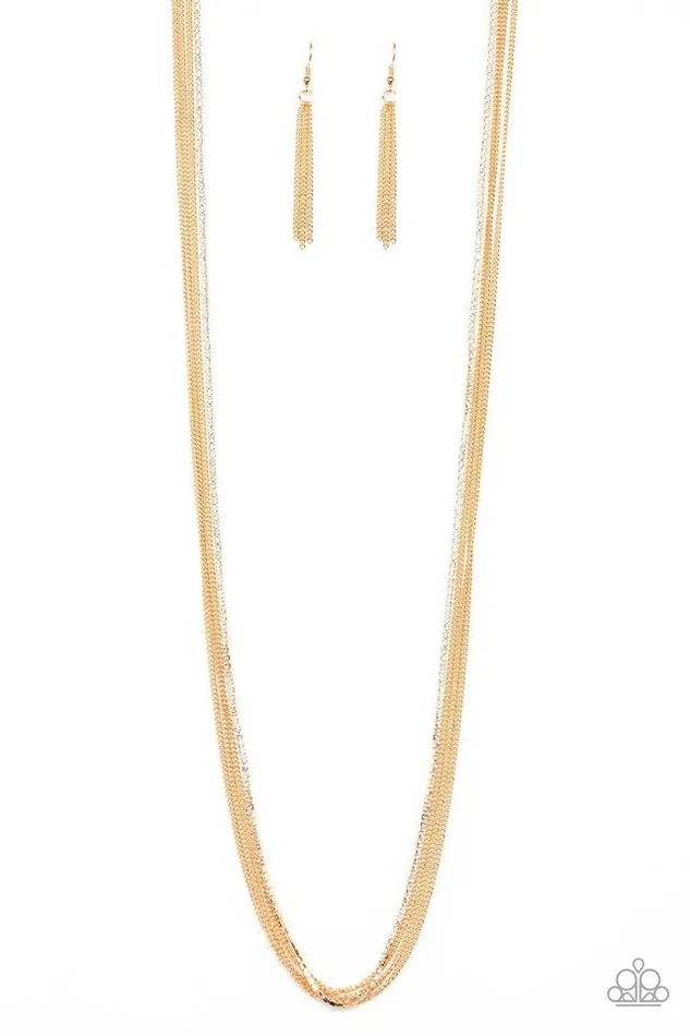Paparazzi Jewelry Necklaces Paparazzi Necklace SLEEK and Destroy Gold