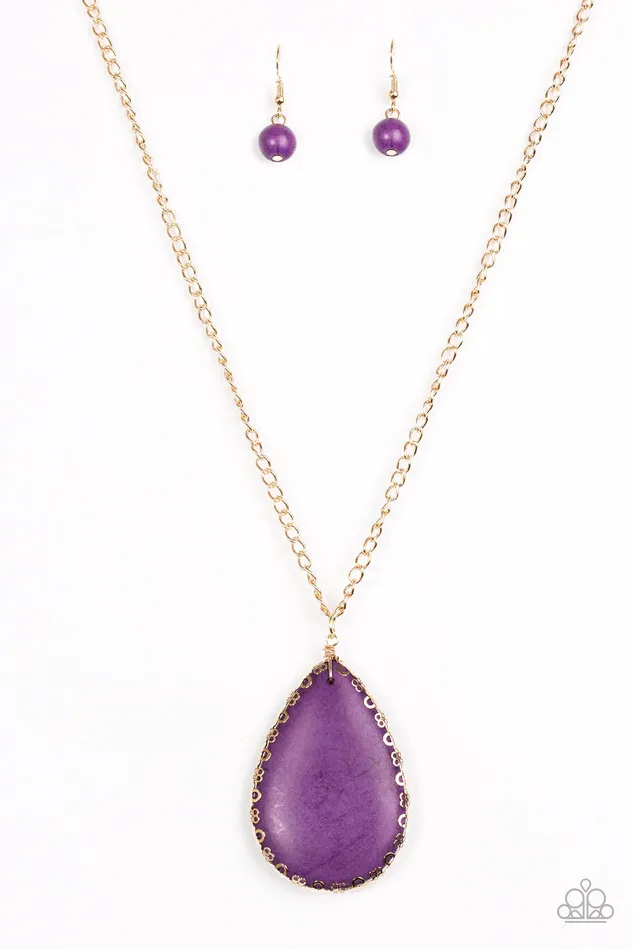 Paparazzi Jewelry Necklaces Paparazzi Necklace Stone Magnificence Purple