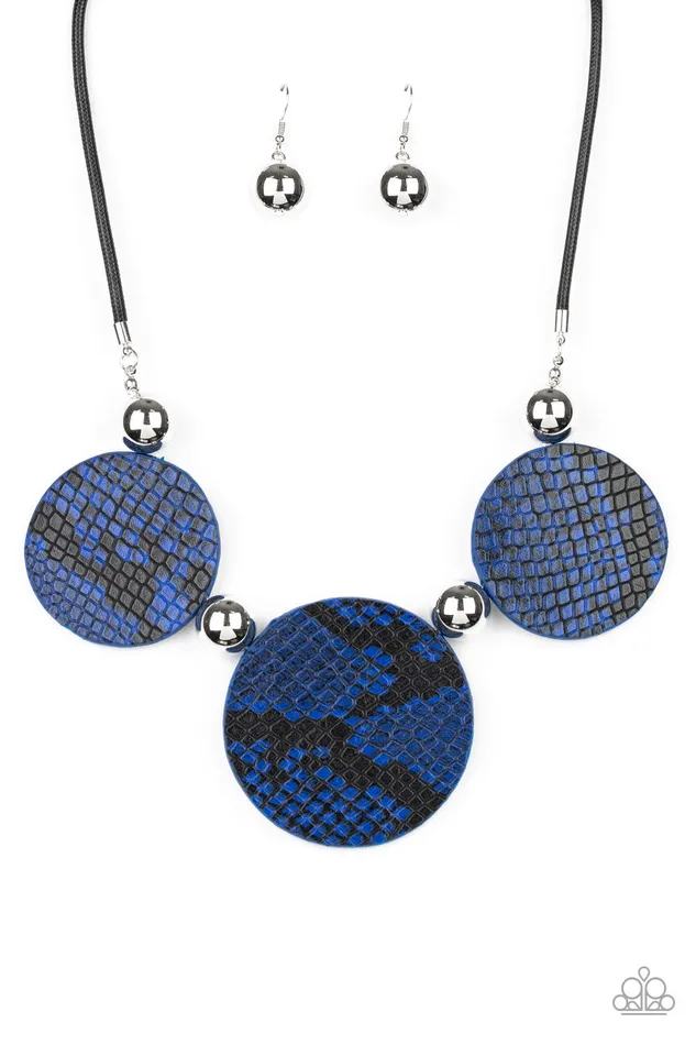 Paparazzi Jewelry Necklaces Paparazzi Necklace Viper Pit Blue Paparazzi Jewelry Necklaces Paparazzi Necklace Viper Pit Blue