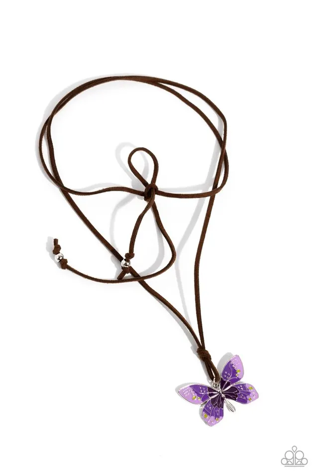 Paparazzi Jewelry Necklaces Paparazzi Necklace Winged Wanderer Purple Paparazzi Jewelry Necklaces Paparazzi Necklace Winged Wanderer Purple