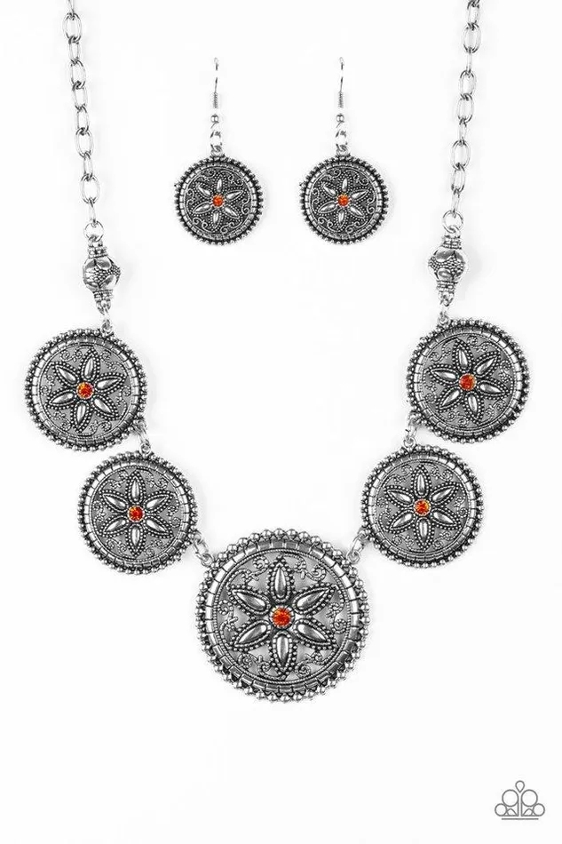 Paparazzi Jewelry Necklaces Paparazzi Necklace Written In The STAR LILIES Orange