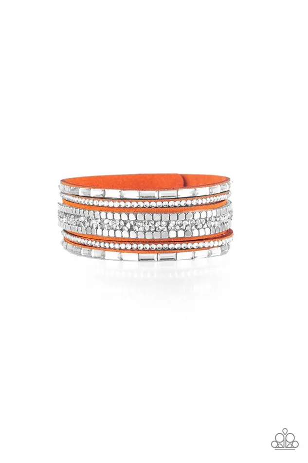Paparazzi Jewelry Paparazzi Bracelet Rebel In Rhinestones Orange Bracelets Paparazzi Jewelry Paparazzi Bracelet Rebel In Rhinestones Orange Bracelets