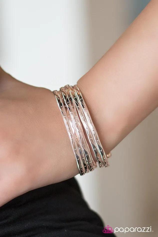 Paparazzi Jewelry Paparazzi Bracelet River Dance Rose Gold Bracelets