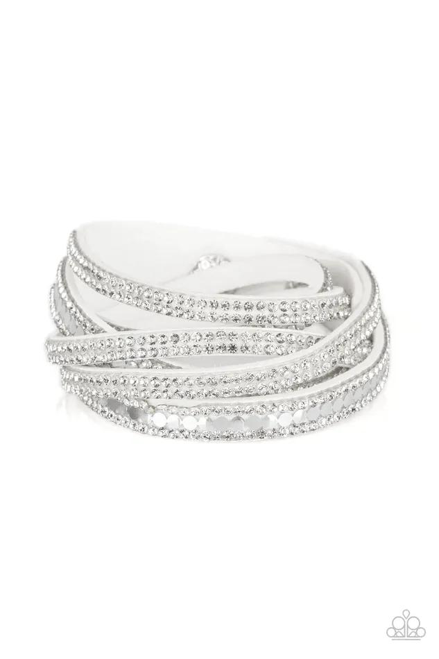 Paparazzi Jewelry Paparazzi Bracelet Rock Star Attitude White Bracelets