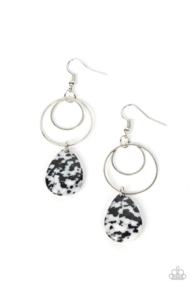 Paparazzi Jewelry Paparazzi Earring Terrazzo Tempo Black Earrings Paparazzi Jewelry Paparazzi Earring Terrazzo Tempo Black Earrings