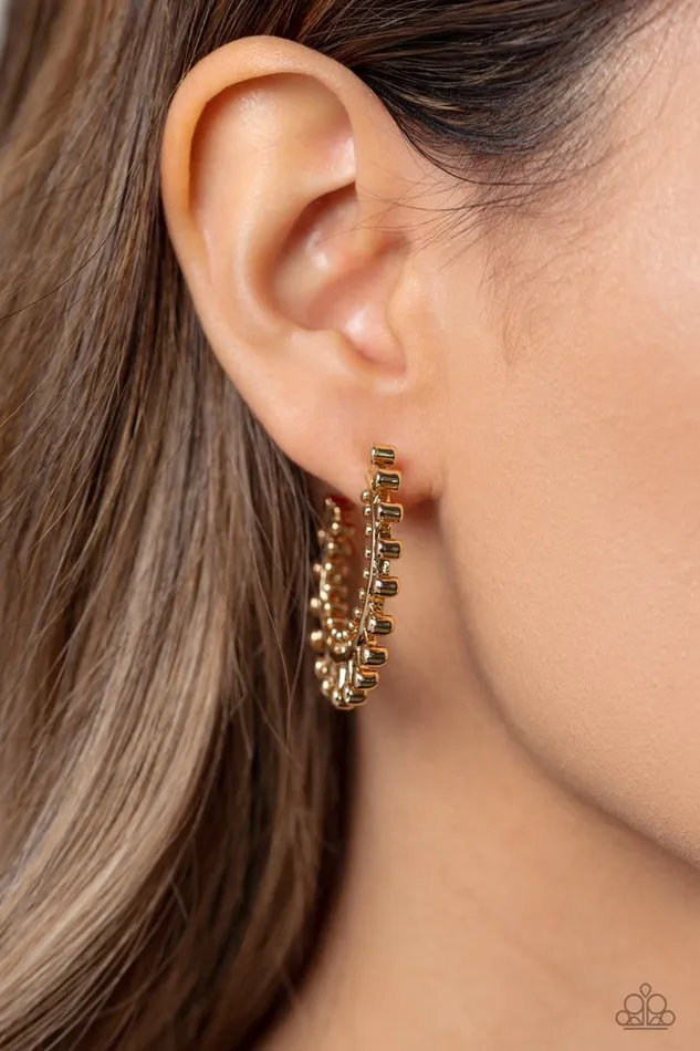 Paparazzi Jewelry Paparazzi Earring The Way You Make Me WHEEL Gold Earrings
