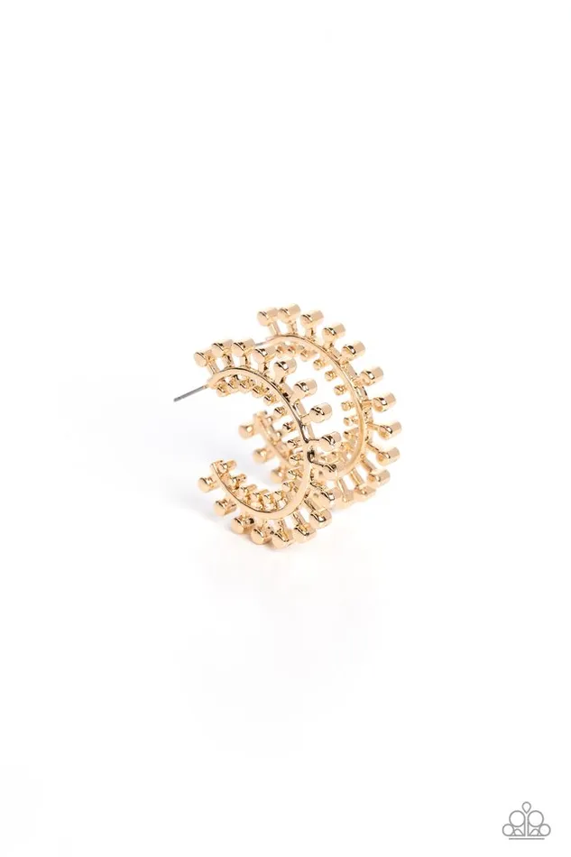 Paparazzi Jewelry Paparazzi Earring The Way You Make Me WHEEL Gold Earrings