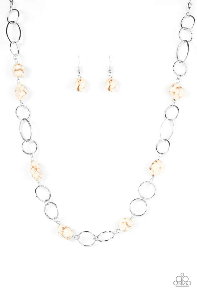 Paparazzi Jewelry Paparazzi Necklace Canyon Trip White Necklaces
