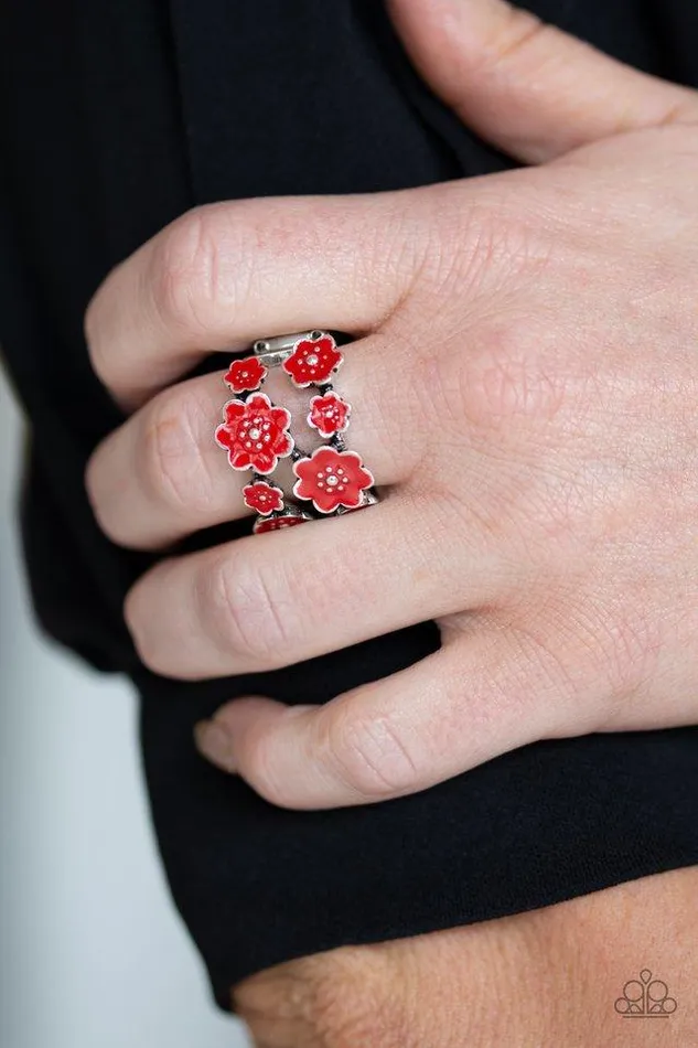 Paparazzi Jewelry Paparazzi Ring Floral Crowns Red Rings