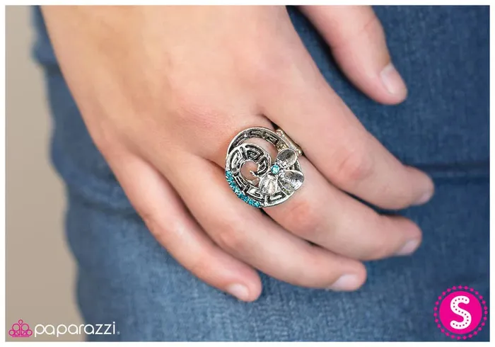 Paparazzi Jewelry Rings Paparazzi Ring At the End Of the Road Blue
