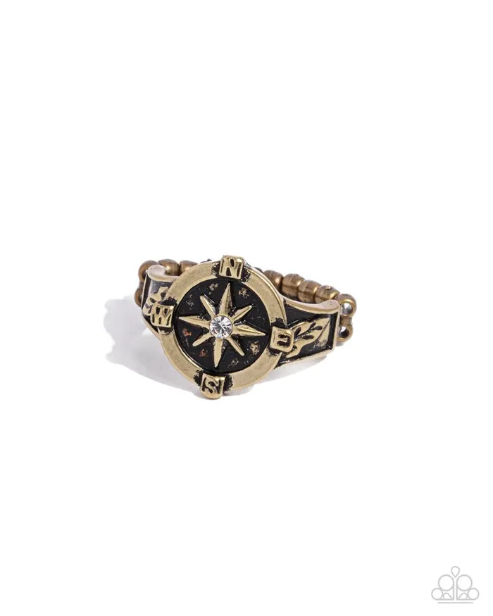 Paparazzi Jewelry Rings Paparazzi Ring Cultured Compass Brass Paparazzi Jewelry Rings Paparazzi Ring Cultured Compass Brass