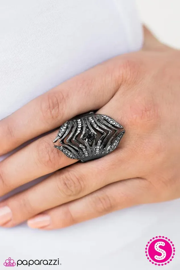 Paparazzi Jewelry Rings Paparazzi Ring En Garde Black