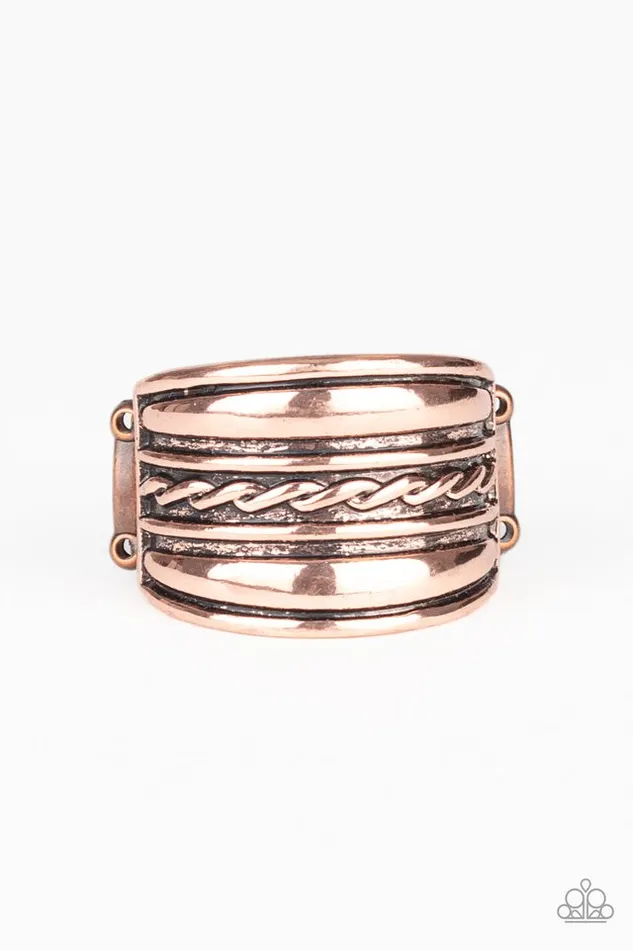 Paparazzi Jewelry Rings Paparazzi Ring Let It LAYER Copper Paparazzi Jewelry Rings Paparazzi Ring Let It LAYER Copper