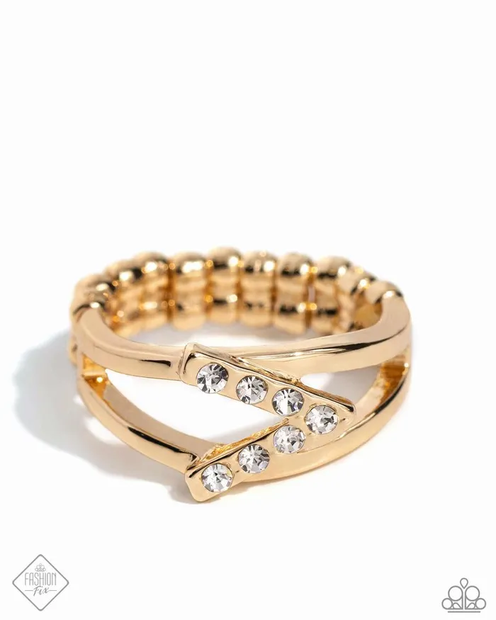 Paparazzi Jewelry Rings Paparazzi Ring Linear Law Gold Paparazzi Jewelry Rings Paparazzi Ring Linear Law Gold