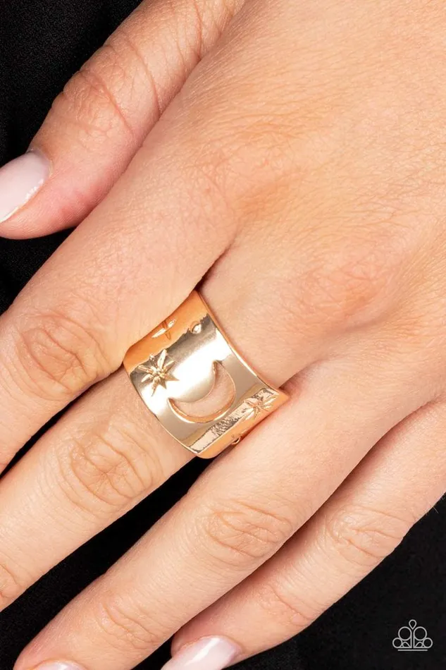 Paparazzi Jewelry Rings Paparazzi Ring Lunar Levels Gold