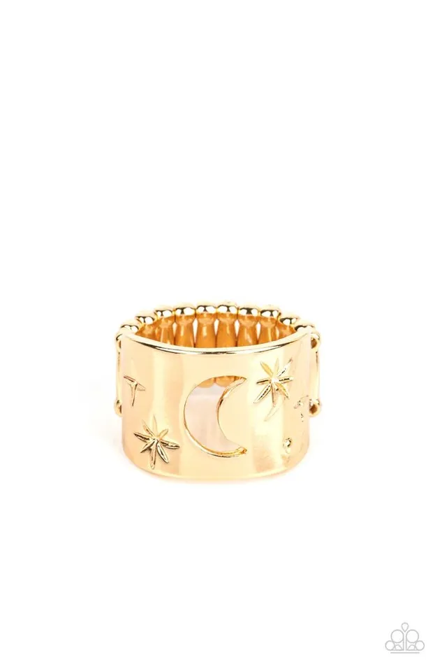 Paparazzi Jewelry Rings Paparazzi Ring Lunar Levels Gold Paparazzi Jewelry Rings Paparazzi Ring Lunar Levels Gold